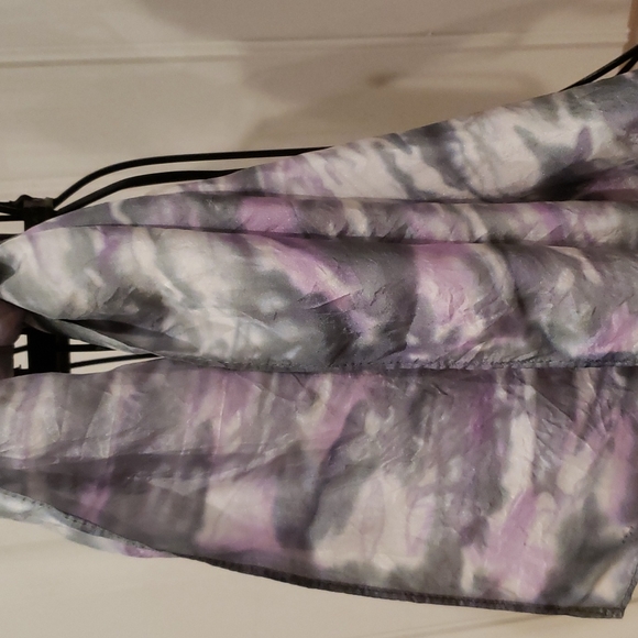NWT Silk Scarf Purple Gray hand dyed - Picture 3 of 5